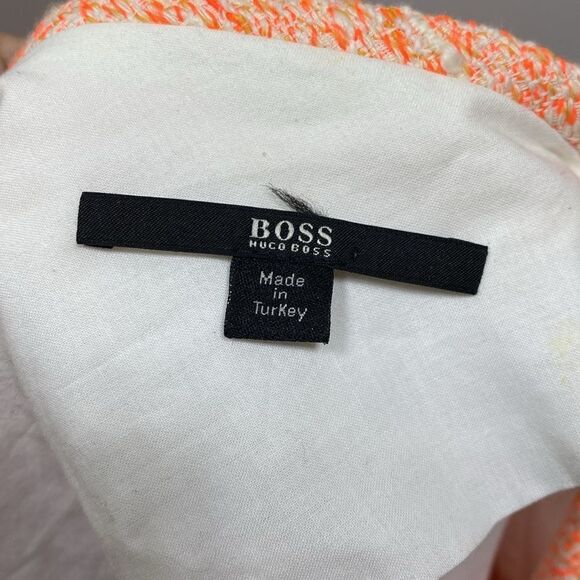 Boss Hugo Boss Orange Boucle Jacket Size 10 - Picture 2 of 7